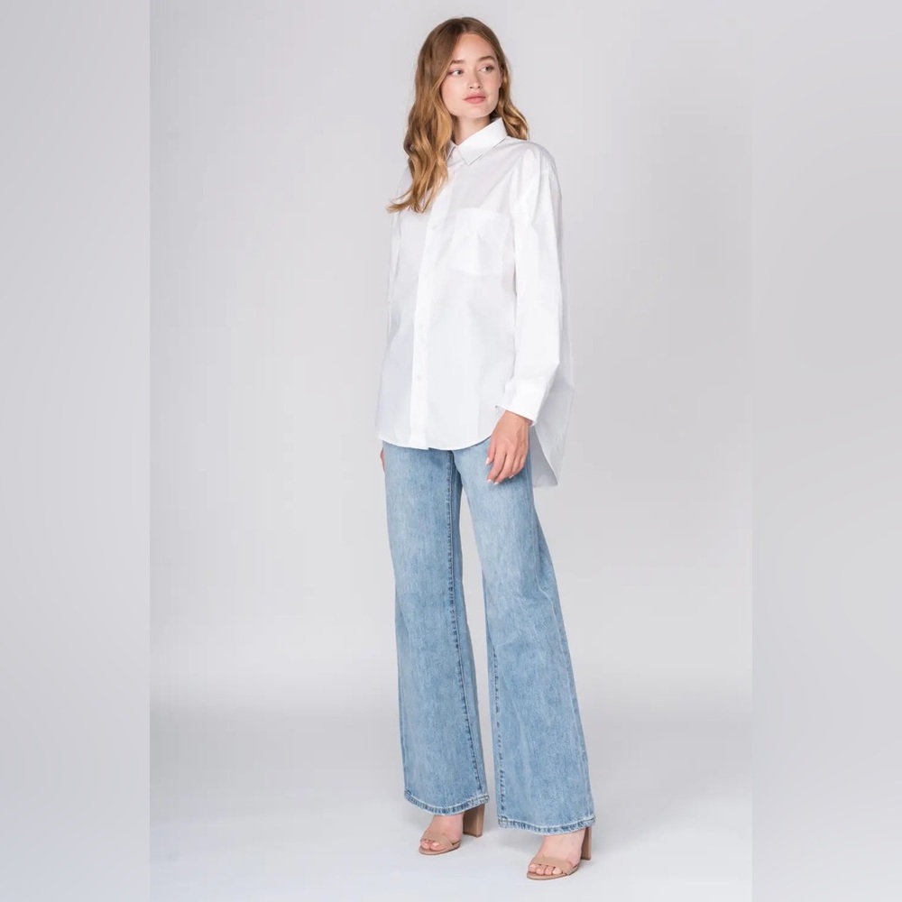 Staple Basics WHITE Poplin Button Down